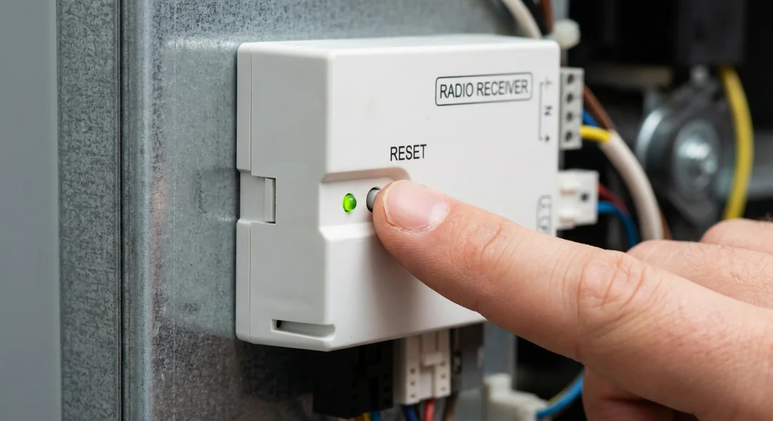 Appairage du récepteur radio de la chaudière