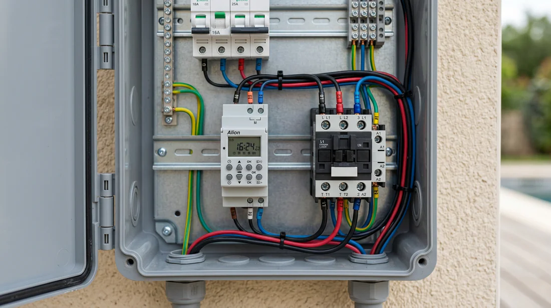 Réglage des plages horaires de filtration sur le cadran de l'horloge Alion