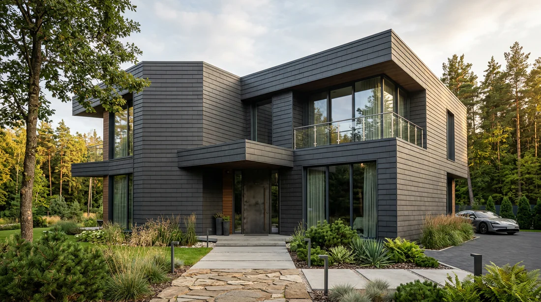 Préparation de l'ossature bois sur un mur extérieur pour accueillir le bardage en tuiles.